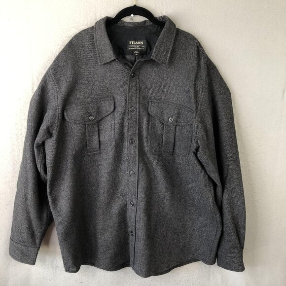Filson Other - Filson Shirt Jacket Mens 2XL Gray Wool Blend Button Up Seattle Workwear Outdoor